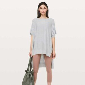 Lululemon Be at Ease Poncho Cashmere Blend Sweater, Heathered Silver Drop, OS